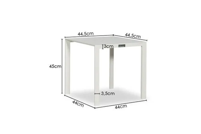 Bijzet tuintafel 'Altona' Wit