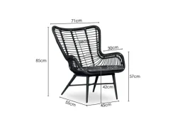 Butterfly' Loungestoel inclusief zitkussen