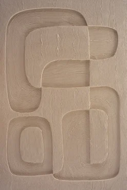 3D Schilderij - Organisch taupe