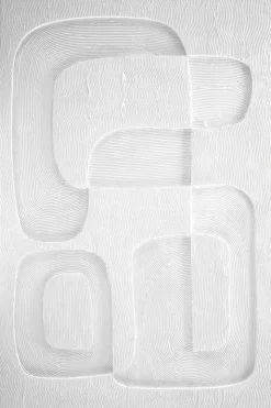 3D Schilderij - Organisch wit