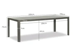 Diningset 'Reese' Dark Grey