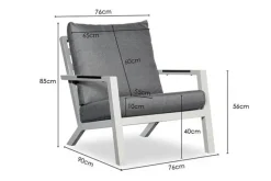 Fauteuil Felice inclusief zit- en rugkussen