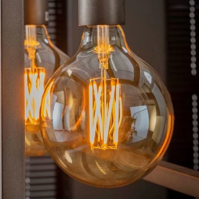 Lichtbron LED filament bol 20,0 - E27 8W dimbaar