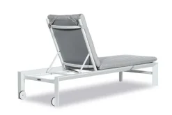 Ligbed 'Altona' met wiel Verstelbaar Wit