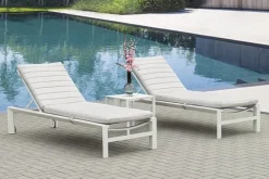 Ligbed 'Altona' met wiel Verstelbaar Wit