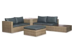 Mateo' loungeset met coffee table en incl. alle zit- en rugkussens