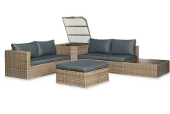 Mateo' loungeset met coffee table en incl. alle zit- en rugkussens