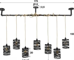 Medina Hanglamp 7 lampen
