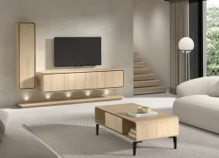 Nux salontafel met 1 lade