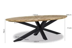 Parquet' Dining tuintafel