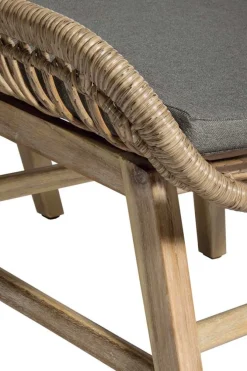 Rosas Loungechair inclusief zitkussen en voetbankje