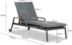 Tremezzo' Sunlounger inclusief ligkussen