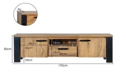 TV-Kast Woodstock 2 deurs, 1 lade