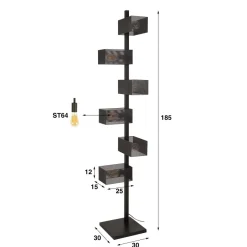 Vivio vloerlamp 6 lichten